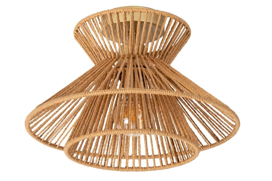 Lucide TASMAN - Flush ceiling light - Ø 32 cm - 1xE27 - Natural - turned off